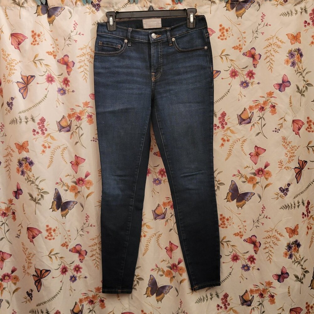 Everlane The Mid Rise Skinny Dark Indigo Wash Jean